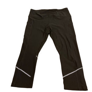 RBX Black Capri Leggings activewear Women Sz L barely used